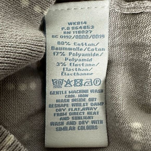 Boden Gray Crewneck Button Front Cardigan size 4 - Picture 4 of 4